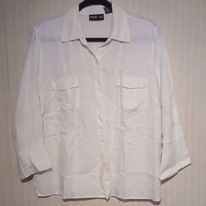 Style & Co. Women's White Button Down Shirt